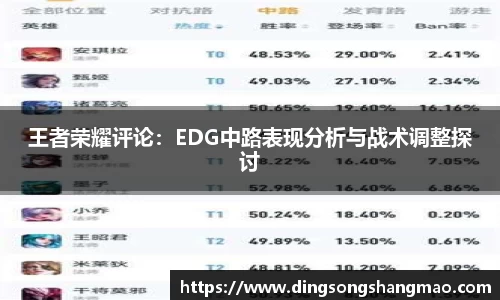 王者荣耀评论：EDG中路表现分析与战术调整探讨